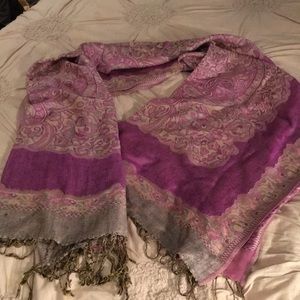 Beautiful purple and gold multi-color scarf
